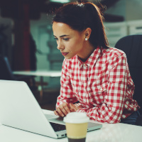 Professional woman in laptop